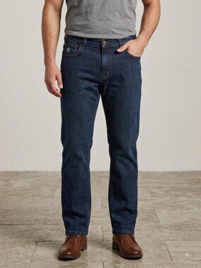 Turtleson Men's Dark Wash Denim Jeans Cotton Blend 38x30 Classic Turtle Logo